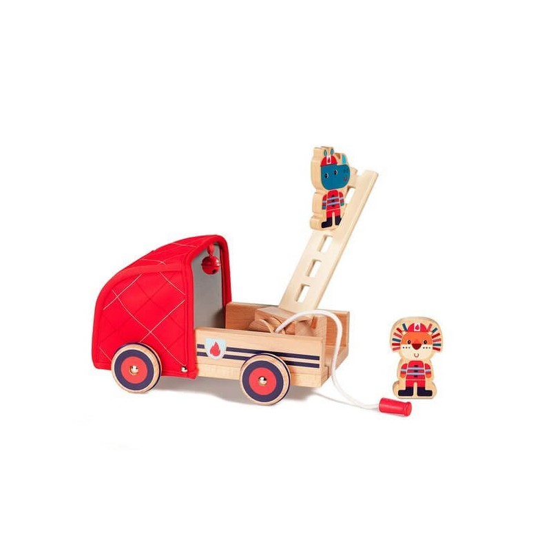 Lilliputiens drewniany wóz strażacki Nosorożec Marius