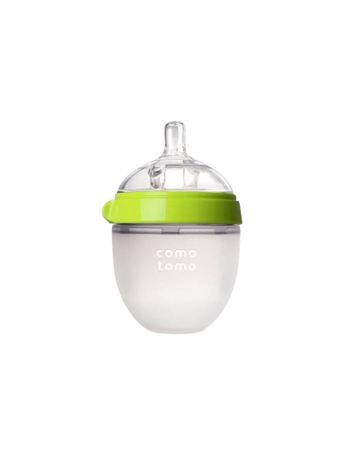 Comotomo antykolkowa butelka silikonowa Moms Breast 150 ml Green Newborn