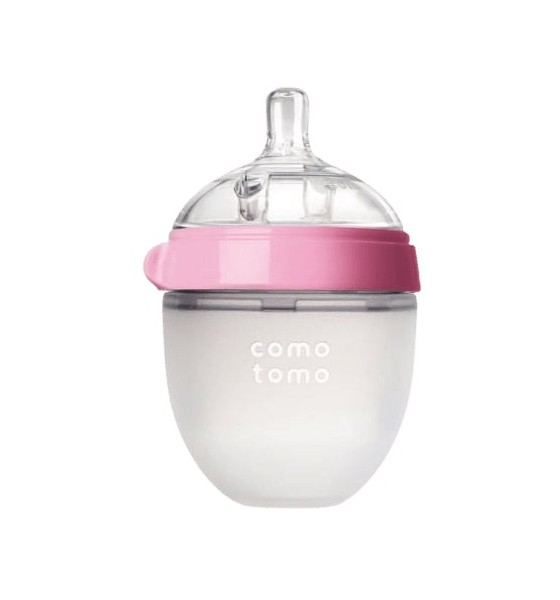 Comotomo antykolkowa butelka silikonowa Moms Breast 150 ml Pink Newborn