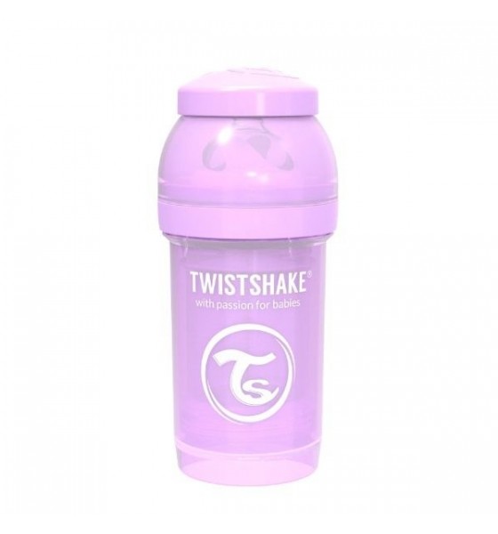 Twistshake butelka antykolkowa do karmienia 180 ml pastelowa fioletowa