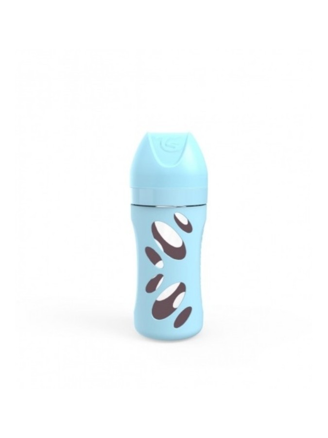 Twistshake butelka antykolkowa do karmienia szklana 260 ml niebieska