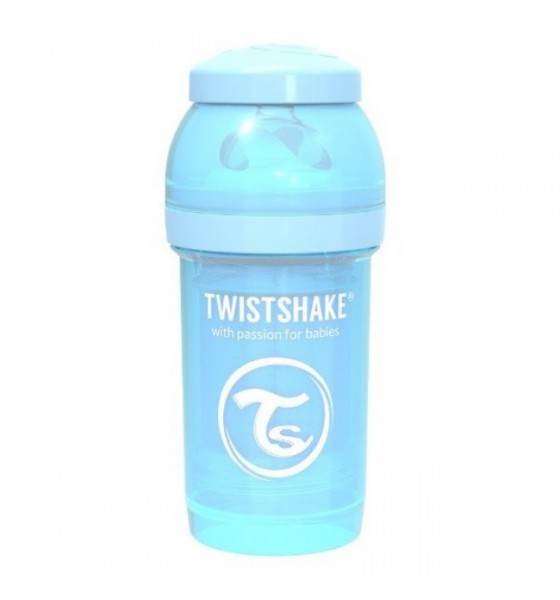 Twistshake butelka antykolkowa do karmienia 180 ml pastelowa niebieska