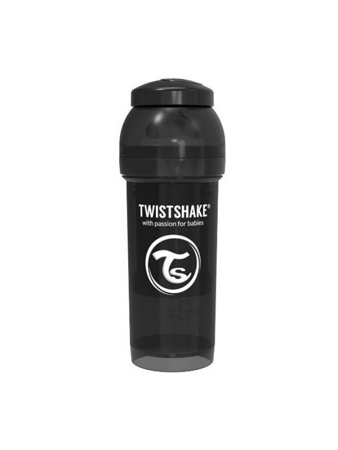 Twistshake butelka antykolkowa do karmienia 260 ml czarna