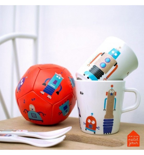 Maison Petit Jour zestaw naczyń i sztućców dla dziecka Roboty