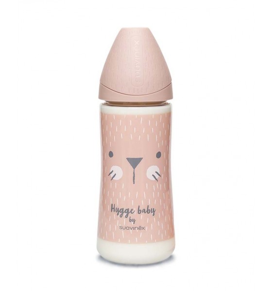 Suavinex butelka Hygge Baby 360 ml kotek różowy