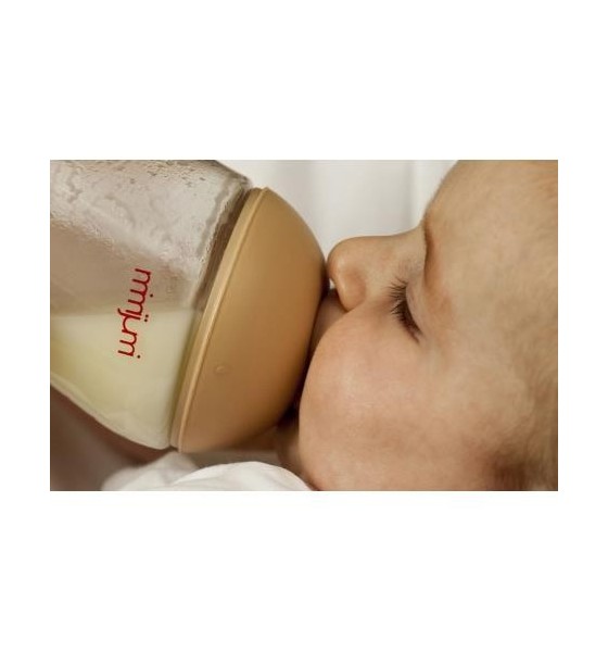 MIMIJUMI butelka dla niemowląt 240 ml (smoczek poziom 1)