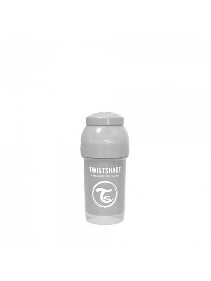 Twistshake butelka antykolkowa do karmienia 180 ml szara