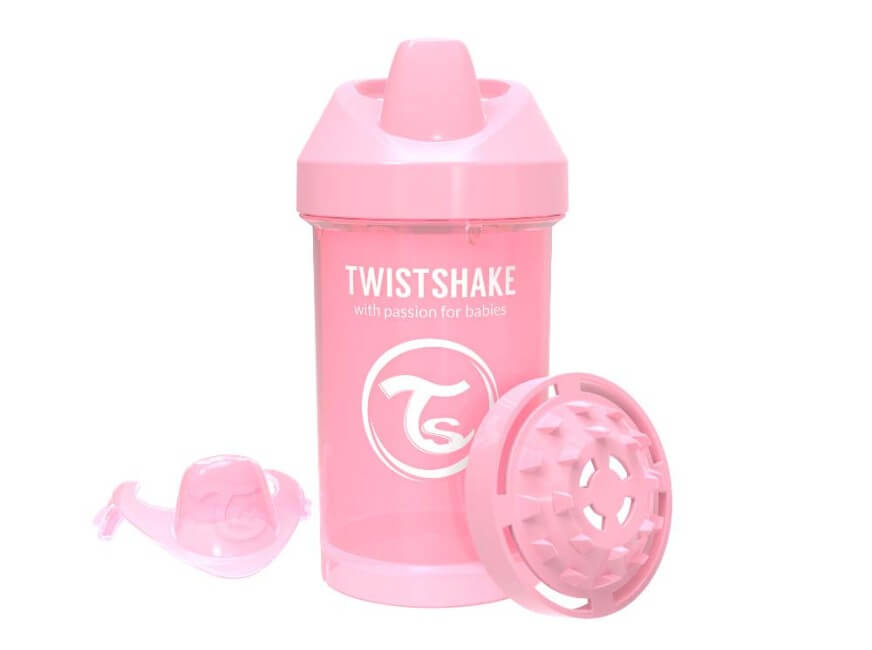 Twistshake kubek niekapek z mikserem do owoców 300 ml pastelowy różowy